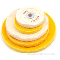 abrasive yellow leather muslin cotton cloth buffing wheel